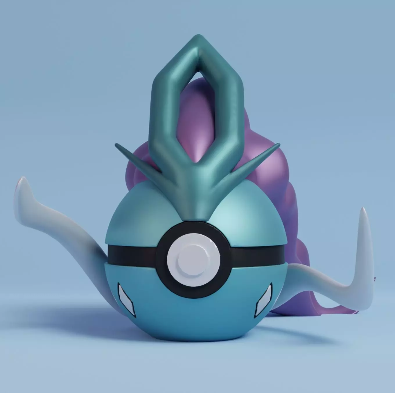 Pokemon Suicune Pokeball 3D print model_0