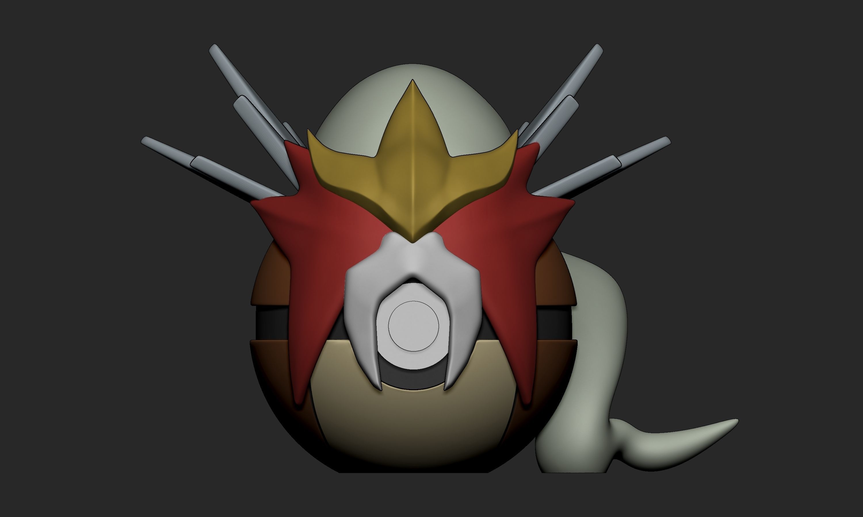 Pokemon Entei Suicune Raikou Pokebal 3D print model_10