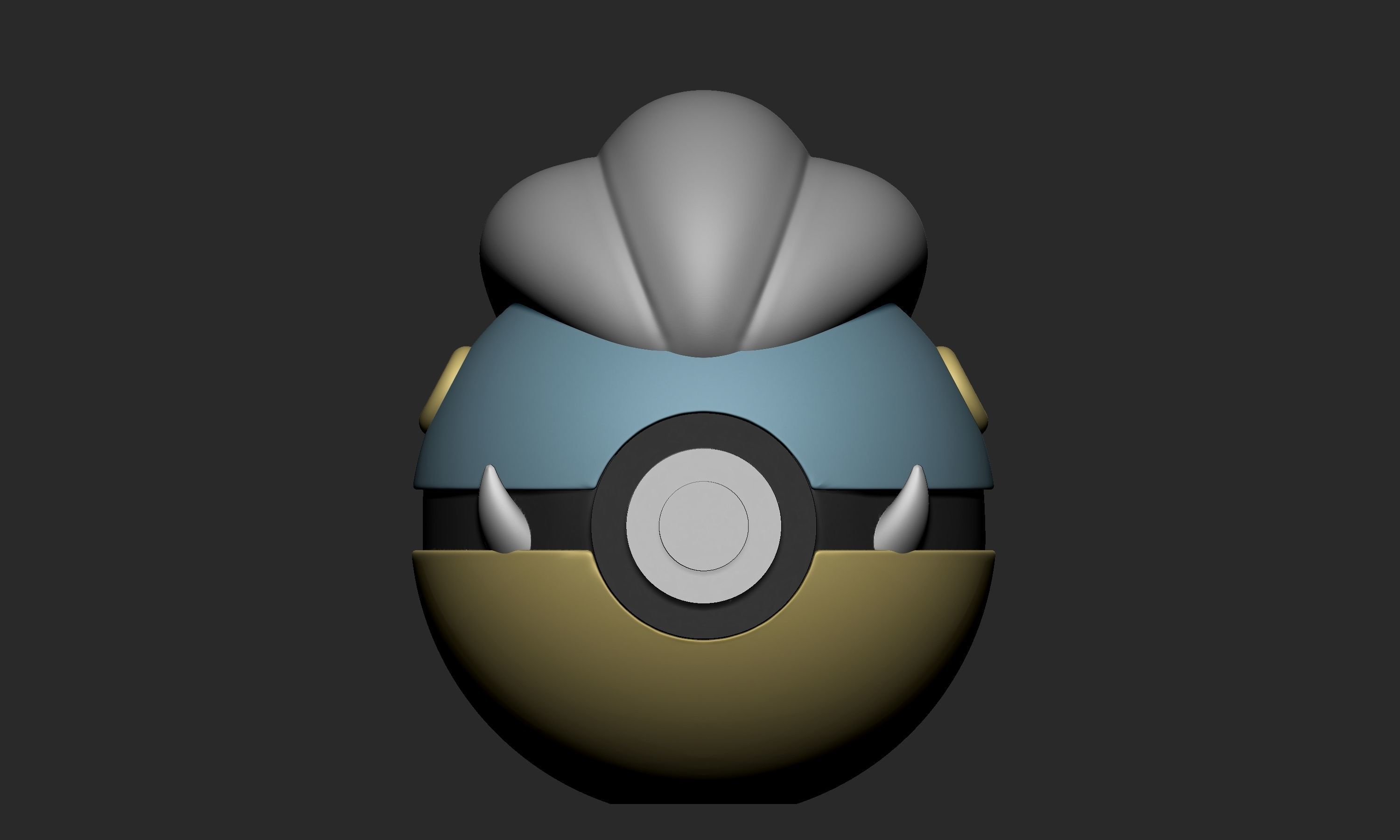 Pokemon Bagon Pokeball 3D print model_1