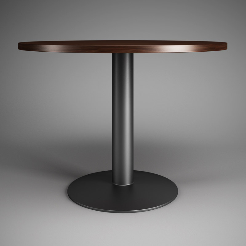 Round Pedestal Modern Table 25 3D model_1