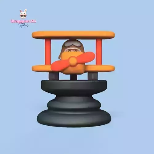 Little Prince Chess - Bishop - Aviator 3D print model