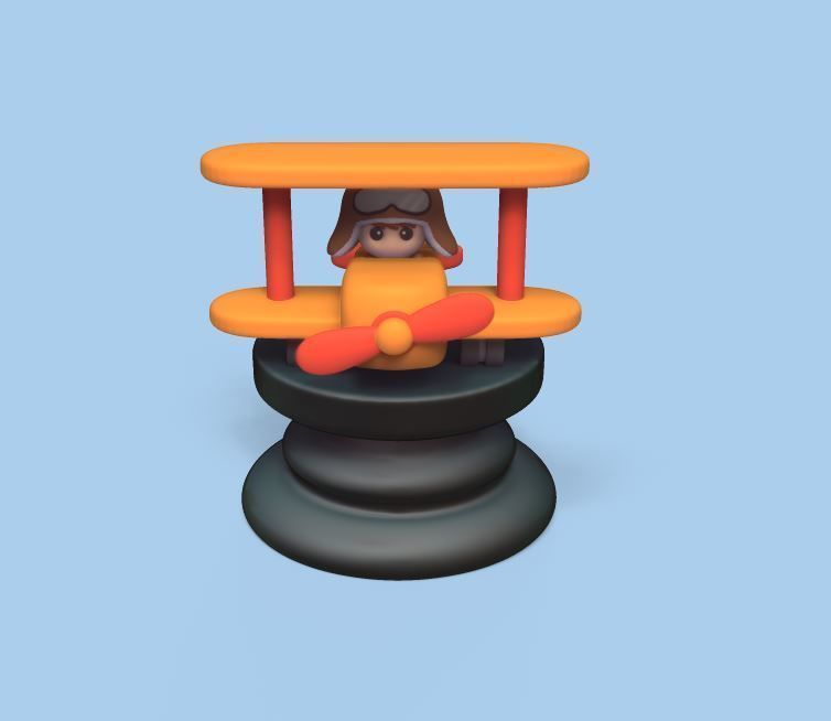 Little Prince Chess - Bishop - Aviator 3D print model_1