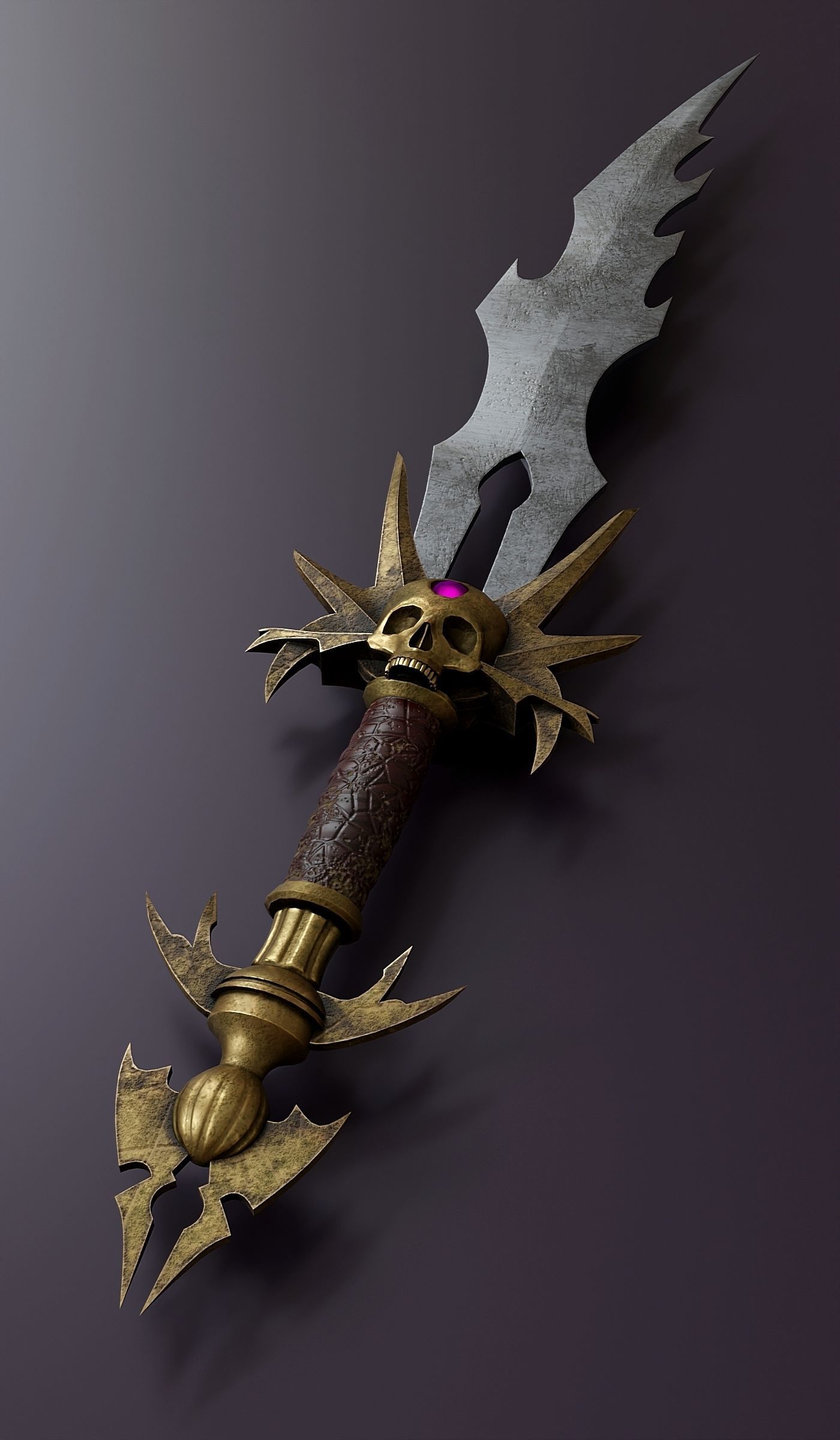 Fantasy style dagger 2 3D model_1
