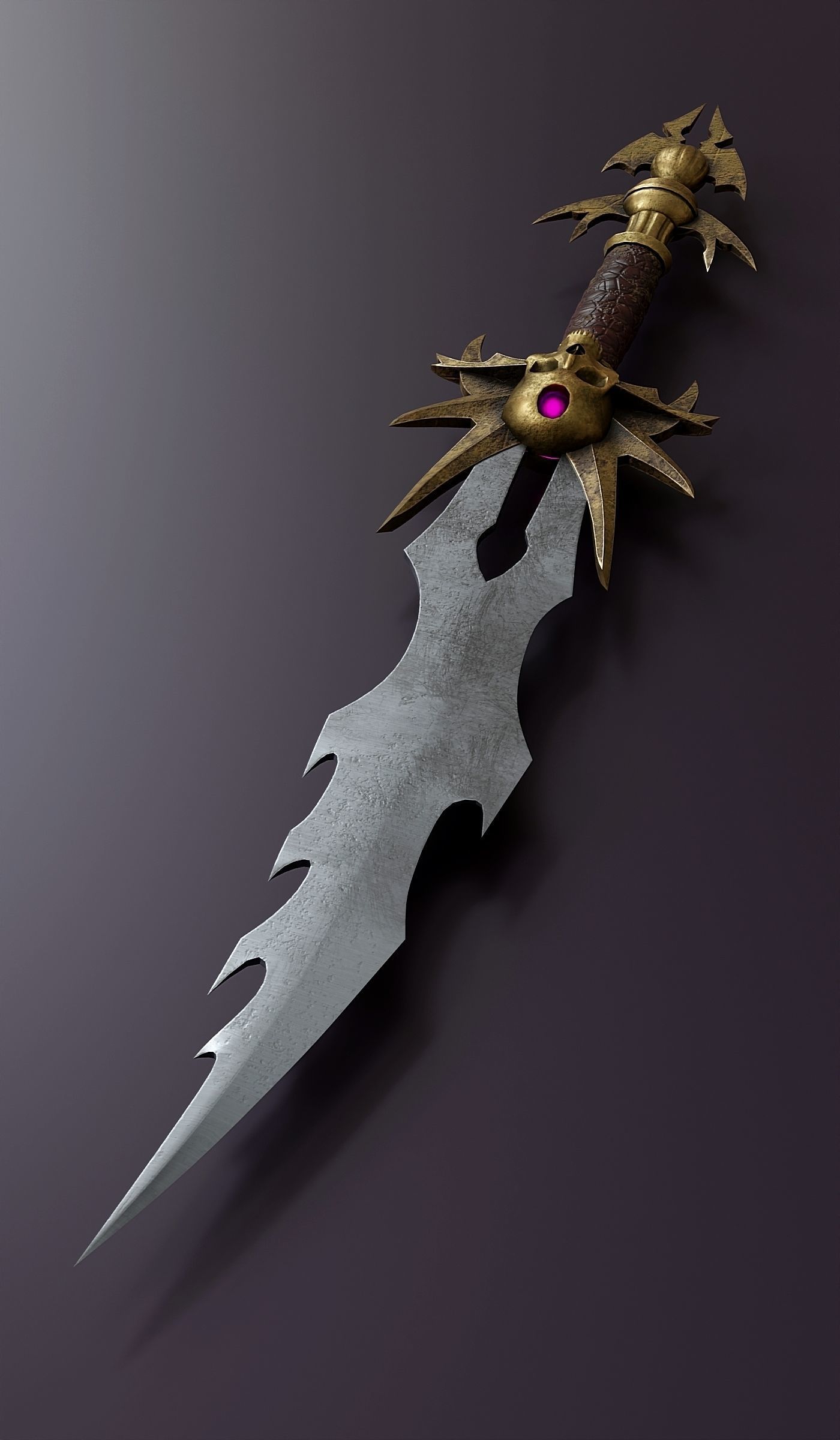 Fantasy style dagger 2 3D model_2