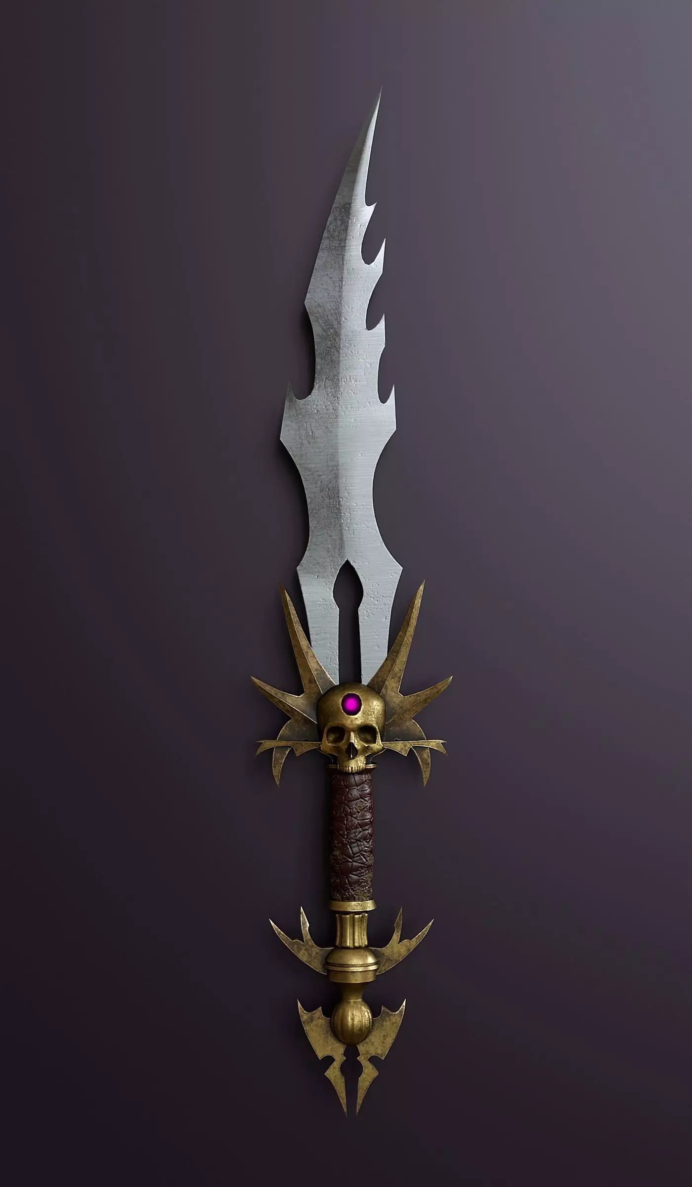 Fantasy style dagger 2 3D model_0