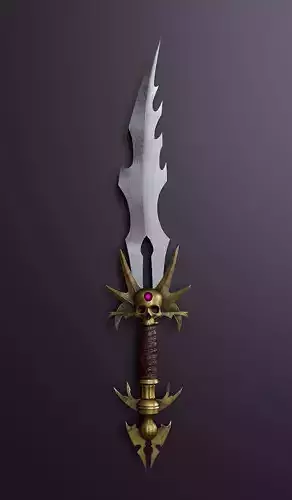Fantasy style dagger 2 3D model