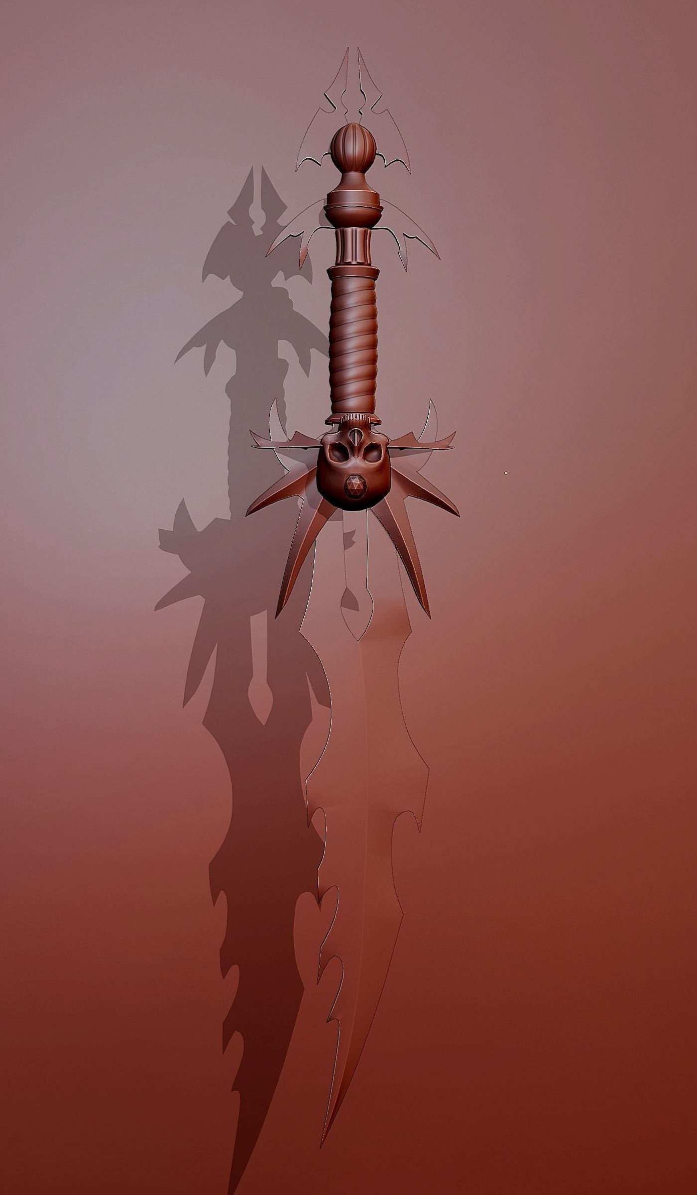Fantasy style dagger 2 3D model_4