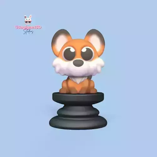 Little Prince Chess - Knight - Fox 3D print model