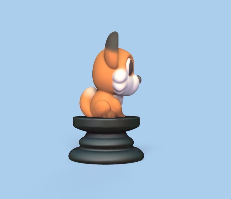 Little Prince Chess - Knight - Fox 3D print model_2