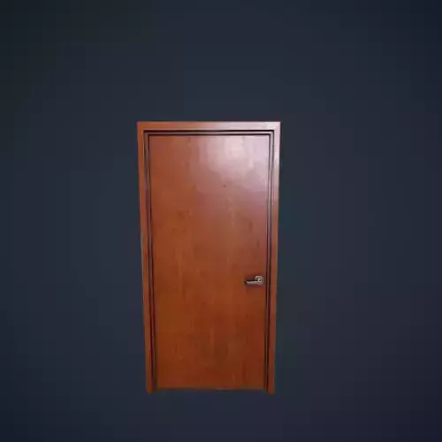 Door Wood M2 HDRP Low-poly 3D model