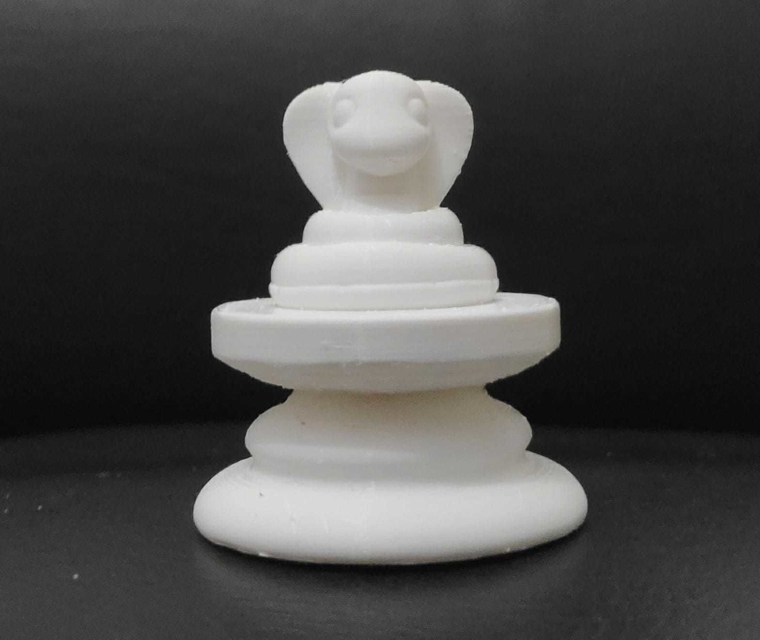Little Prince Chess - Pawn - Snake 3D print model_11