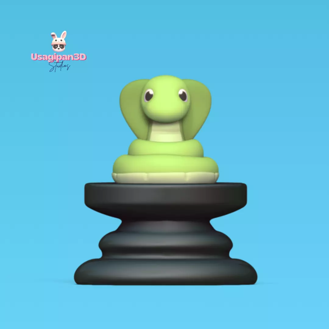 Little Prince Chess - Pawn - Snake 3D print model_0