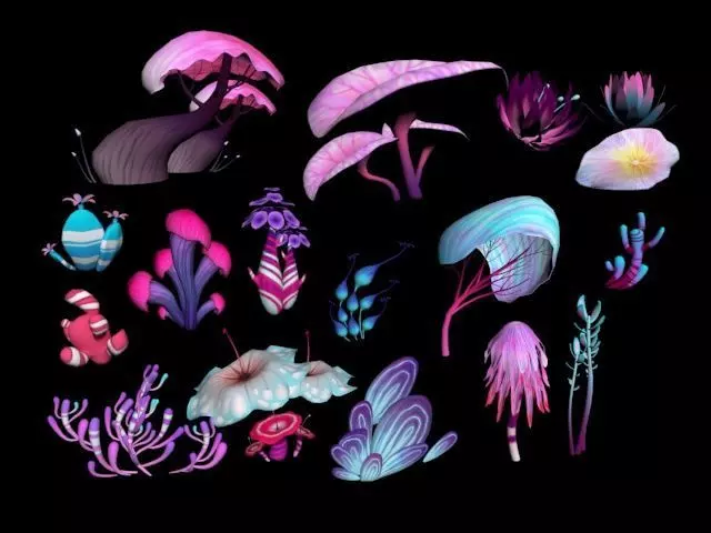 Cartoon Seaweed5 Low-poly 3D model_0