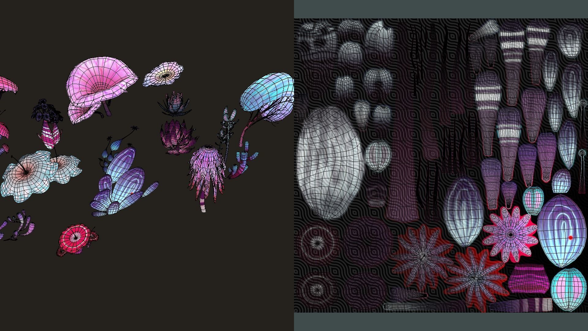 Cartoon Seaweed5 Low-poly 3D model_20