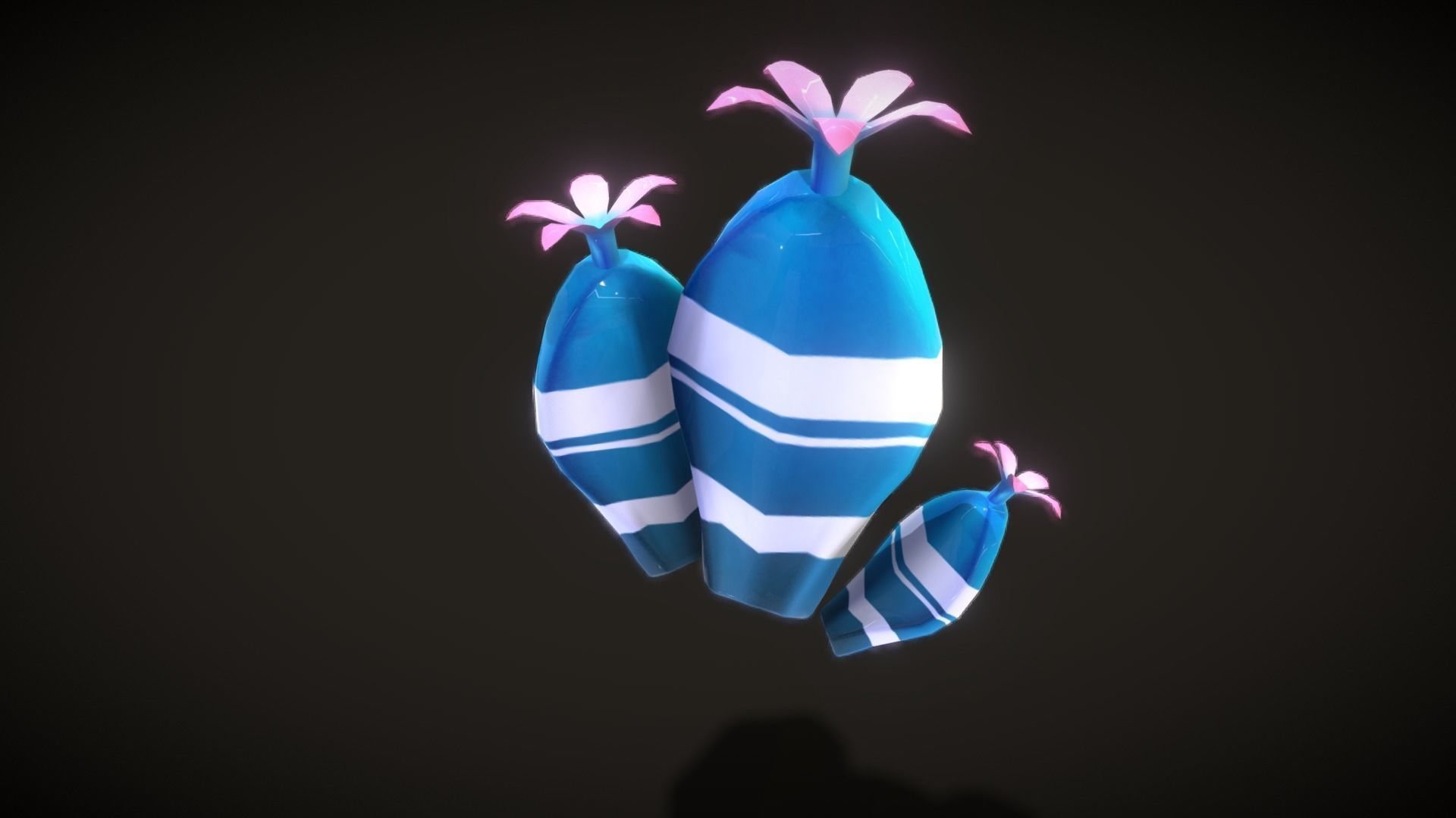 Cartoon Seaweed5 Low-poly 3D model_4