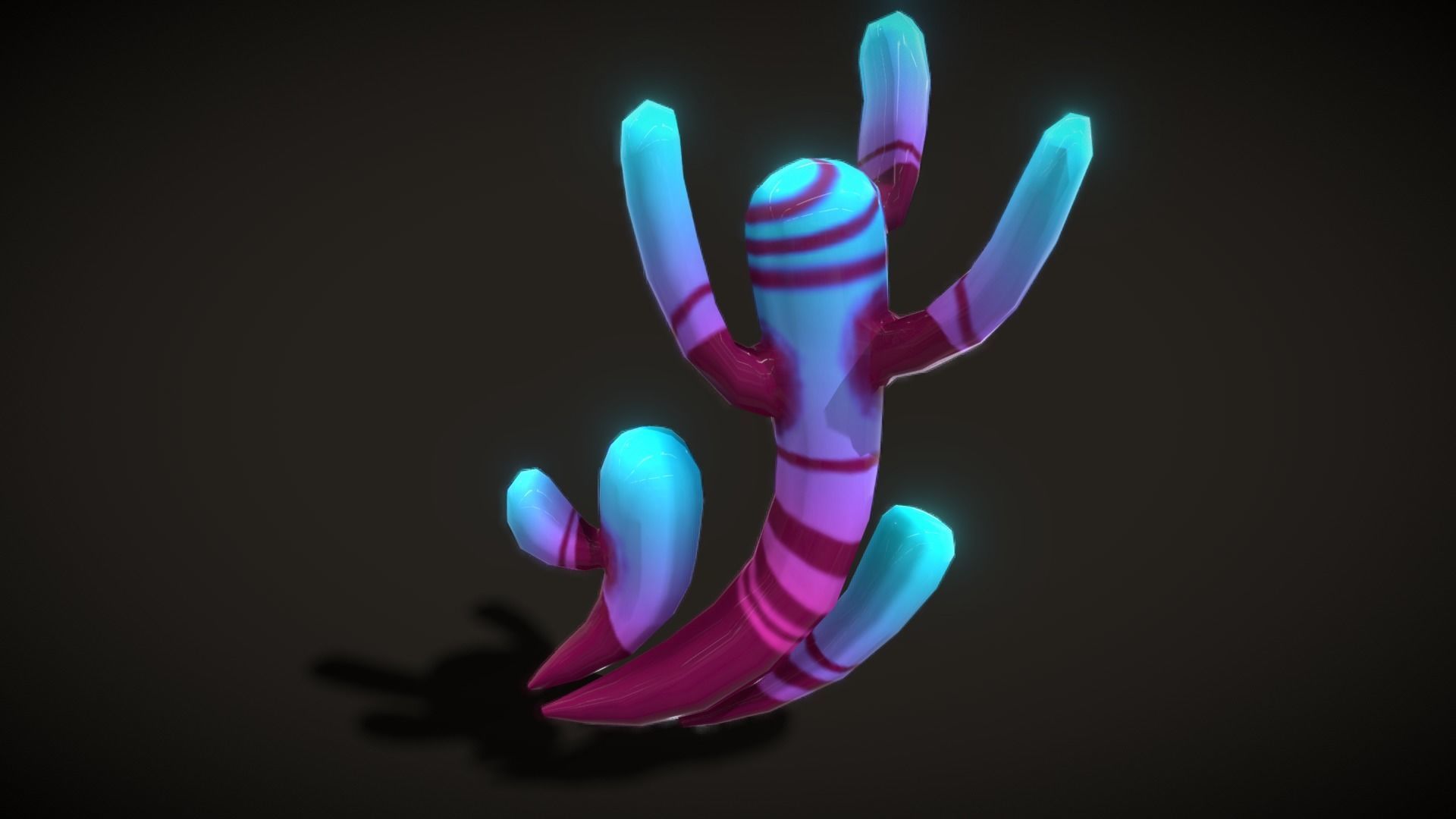 Cartoon Seaweed5 Low-poly 3D model_10