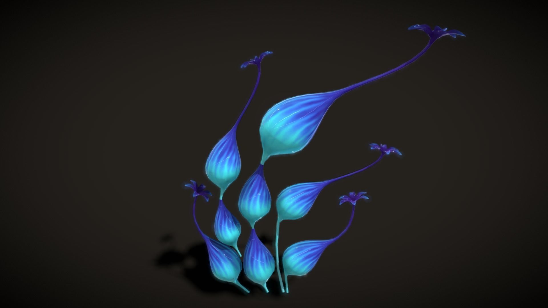 Cartoon Seaweed5 Low-poly 3D model_8