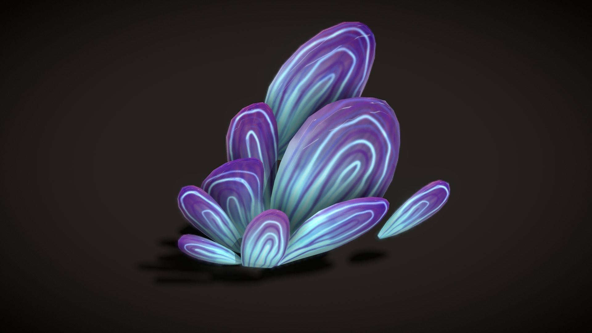 Cartoon Seaweed5 Low-poly 3D model_14