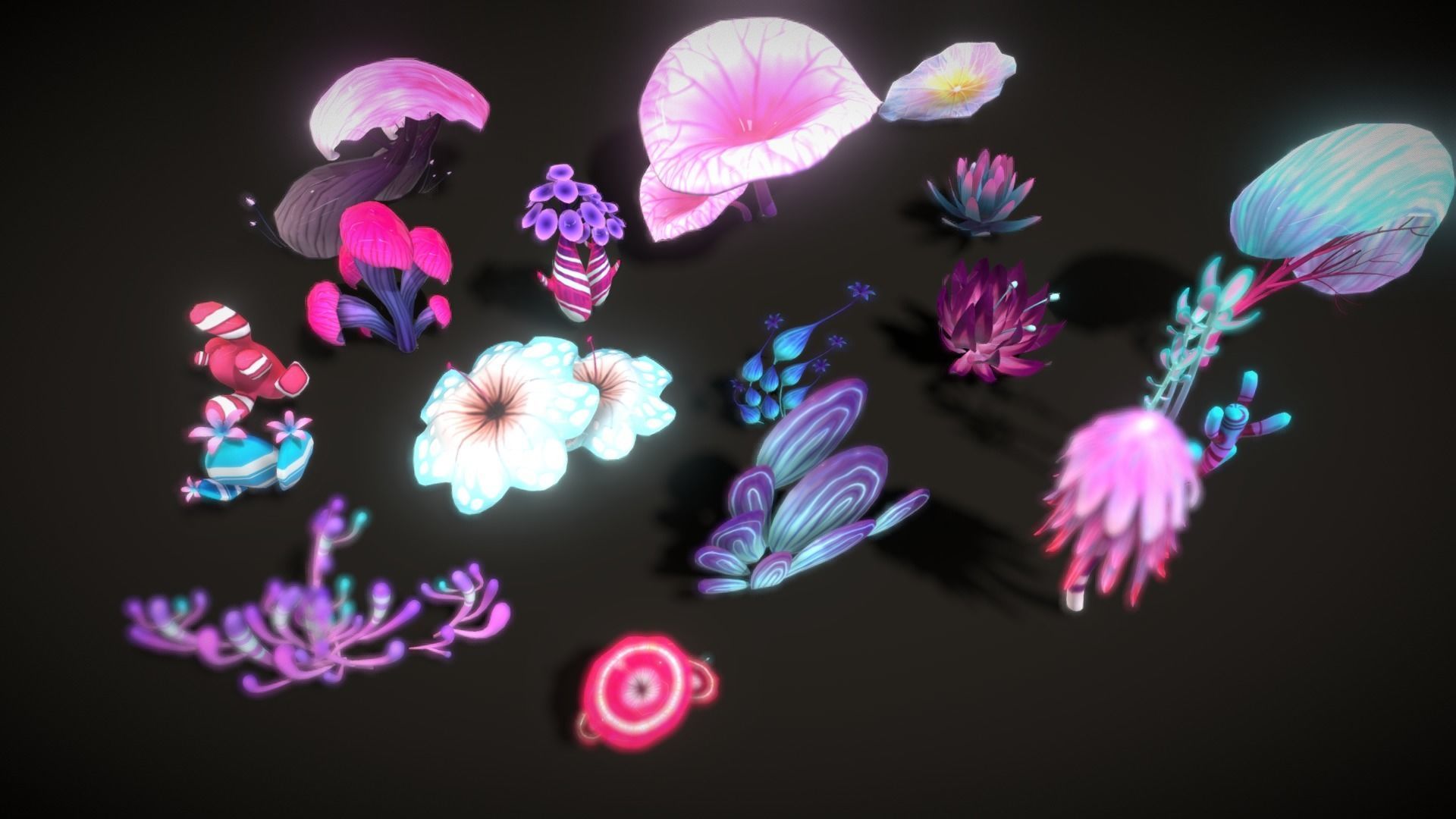 Cartoon Seaweed5 Low-poly 3D model_24