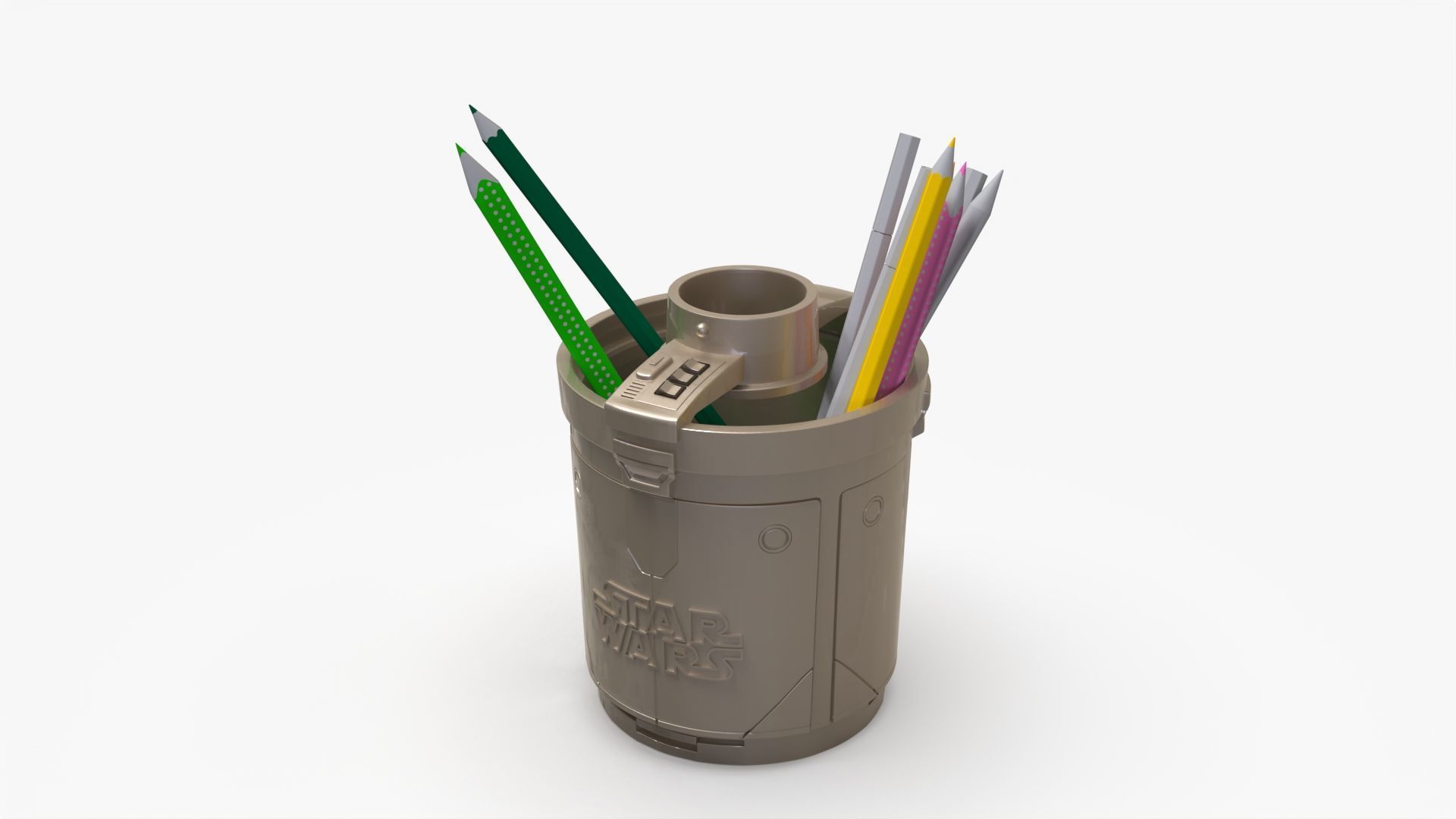 Star Wars MANDALORIAN IMPERIAL SAFE PENCIL HOLDER 3D print model_13