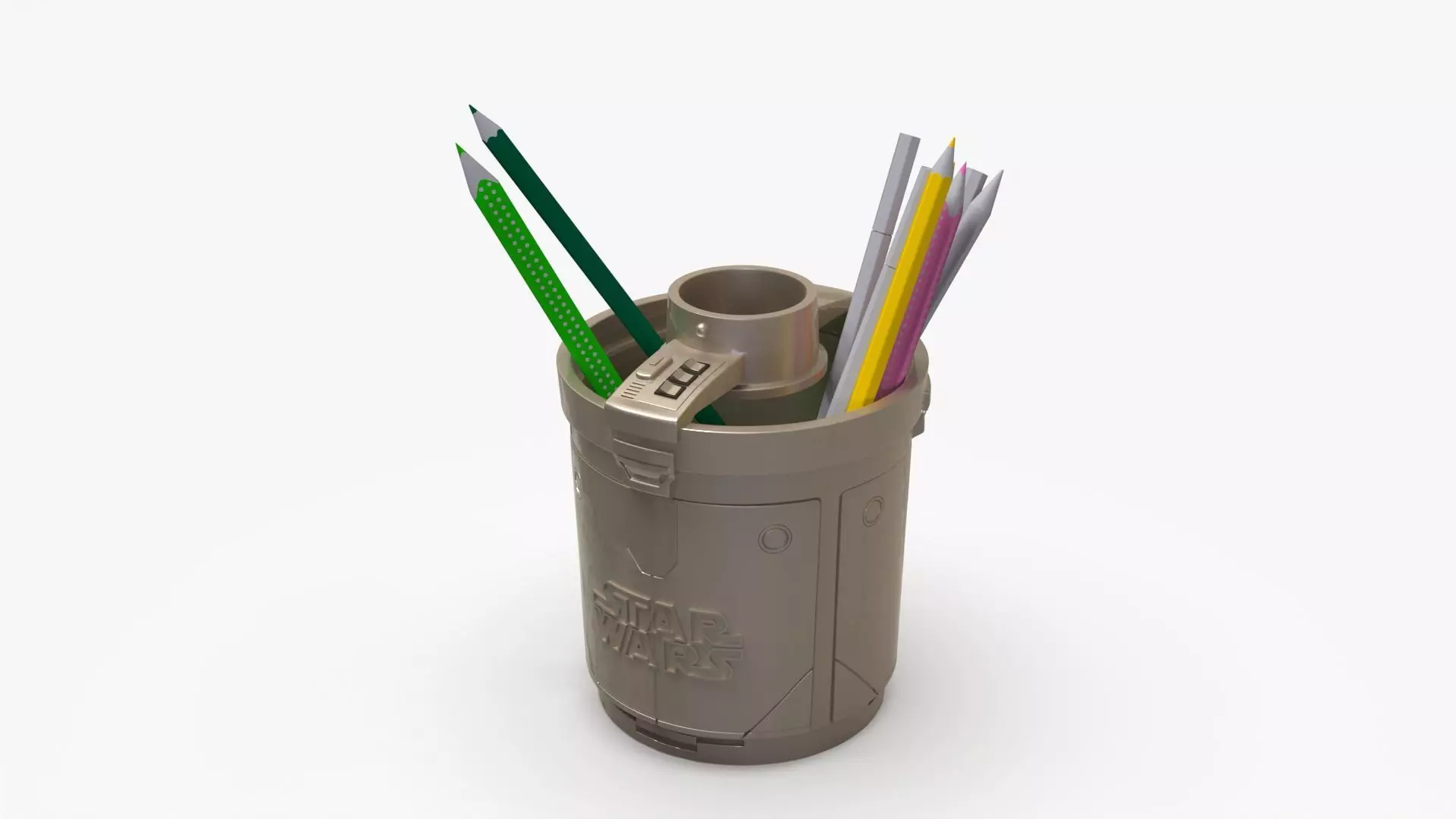 Star Wars MANDALORIAN IMPERIAL SAFE PENCIL HOLDER 3D print model_0