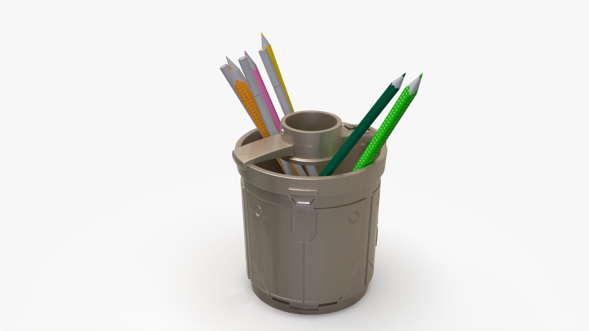 Star Wars MANDALORIAN IMPERIAL SAFE PENCIL HOLDER 3D print model_11