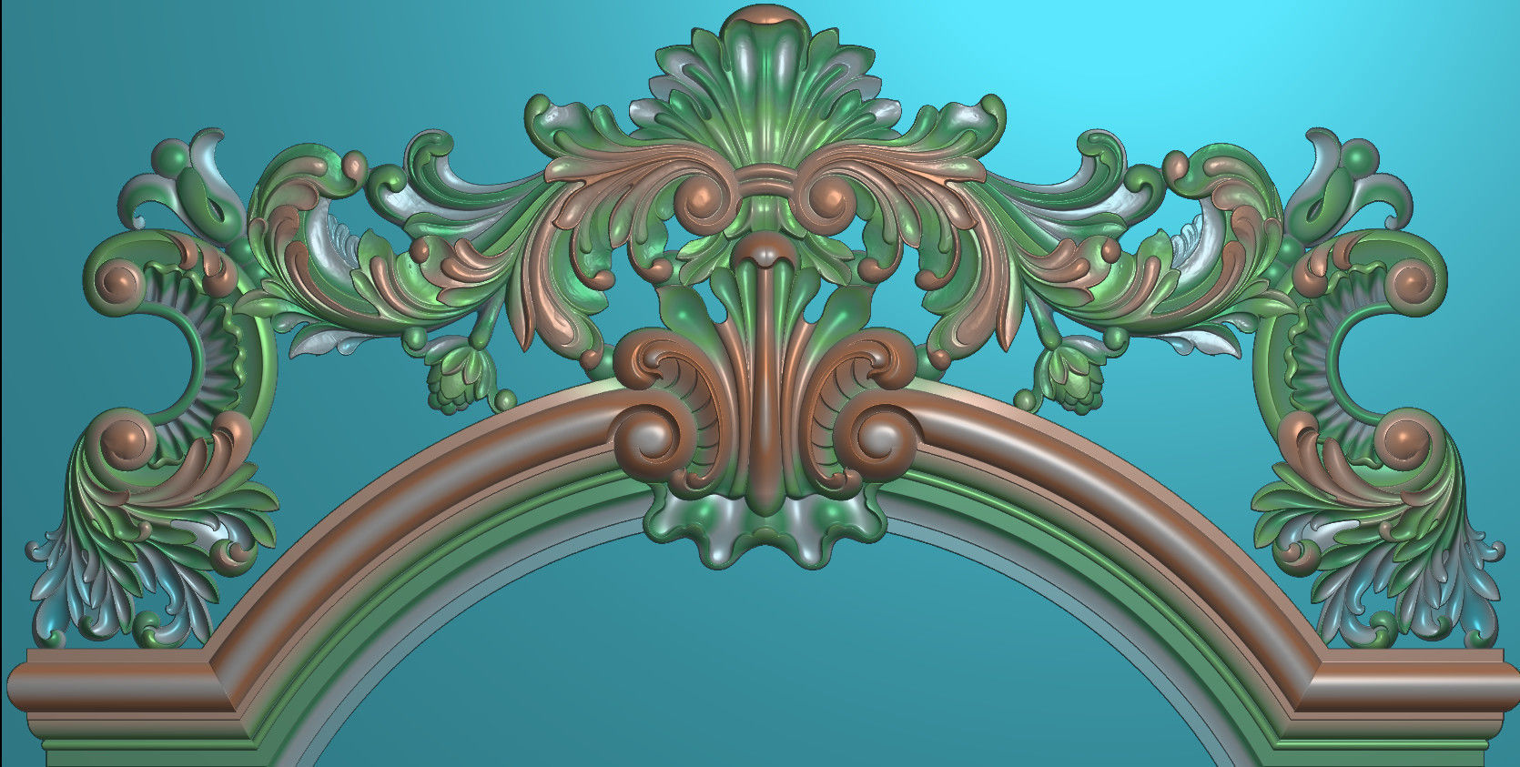 3d neoclassical door 3D print model_4