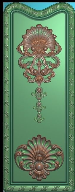 3d neoclassical door 3D print model_2