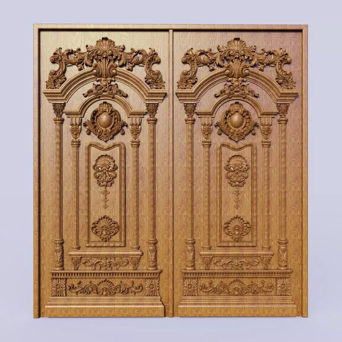 3d neoclassical door 3D print model_0