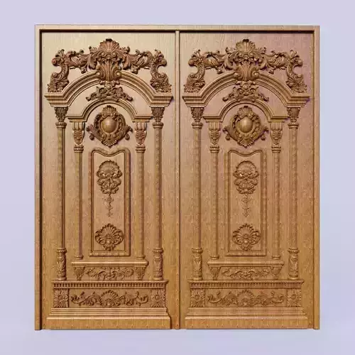 3d neoclassical door 3D print model