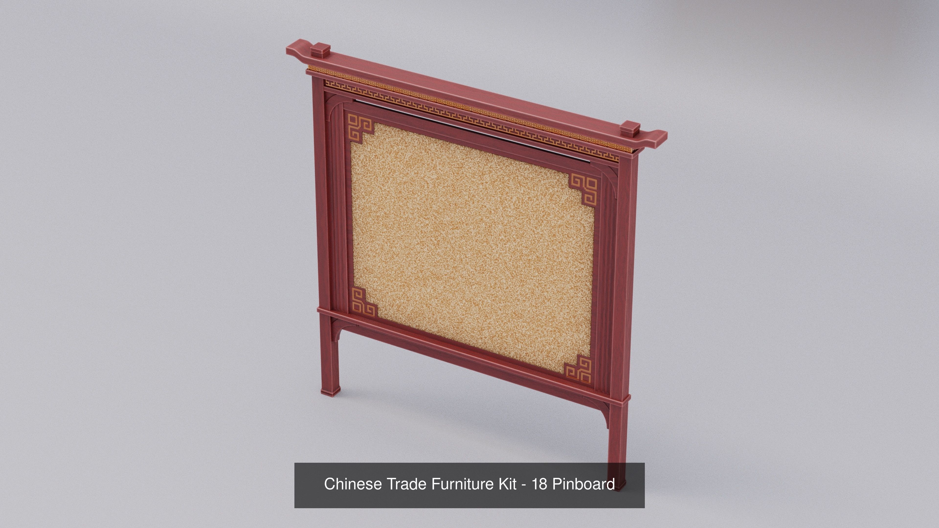 Ch 00 Chinese Office Furniture Kit 3D Model Collection_38