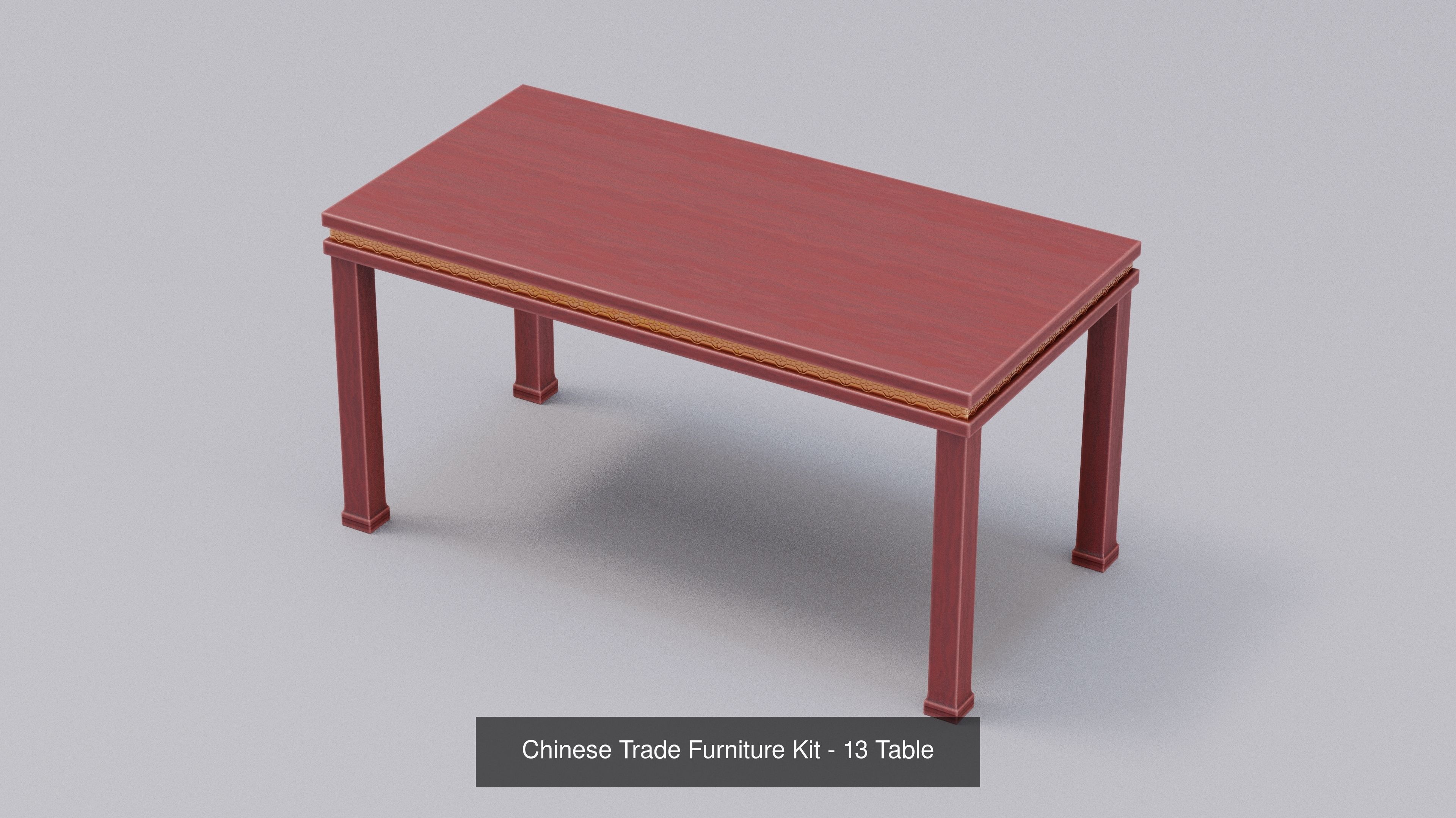 Ch 00 Chinese Office Furniture Kit 3D Model Collection_32