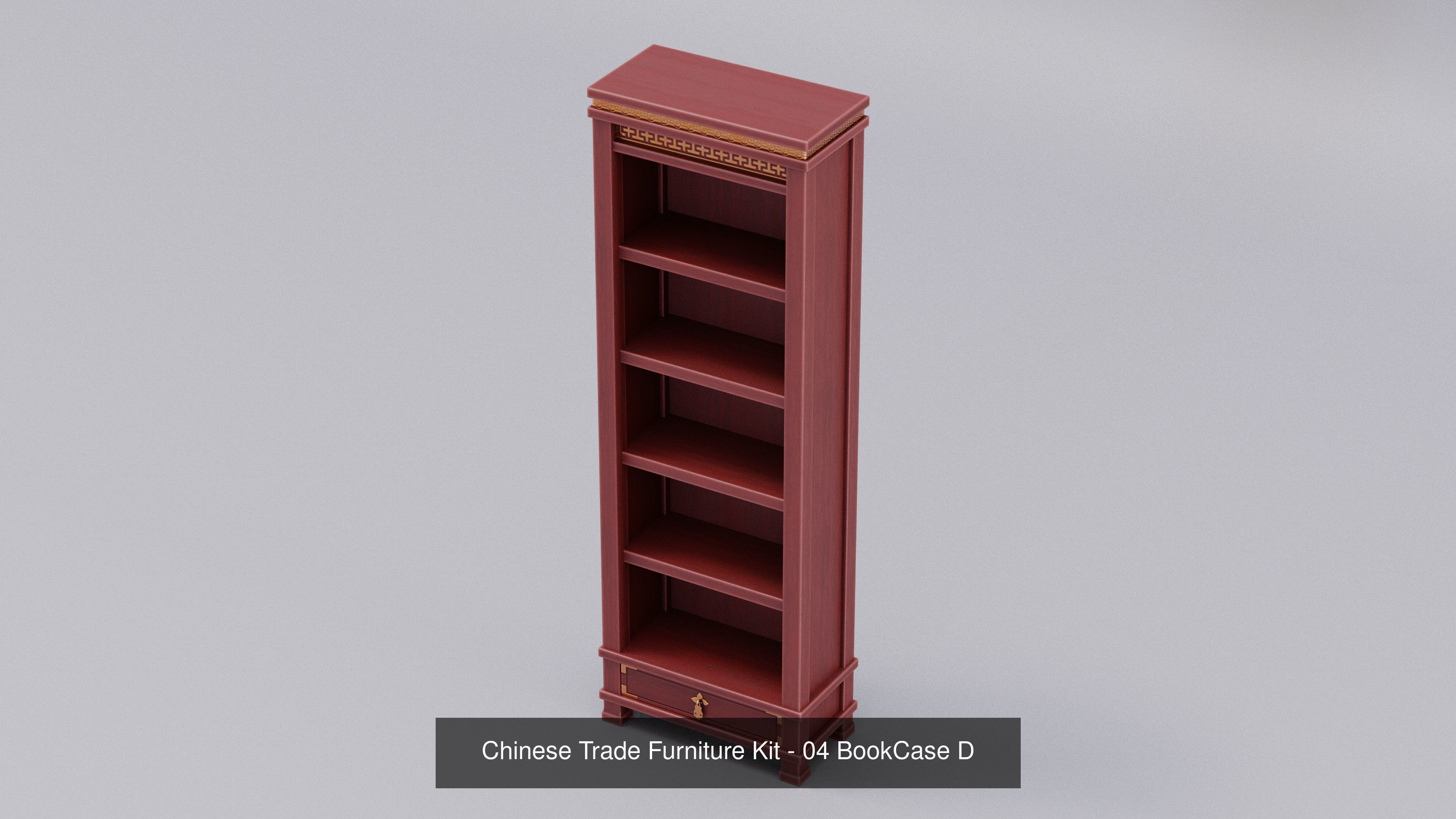 Ch 00 Chinese Office Furniture Kit 3D Model Collection_14