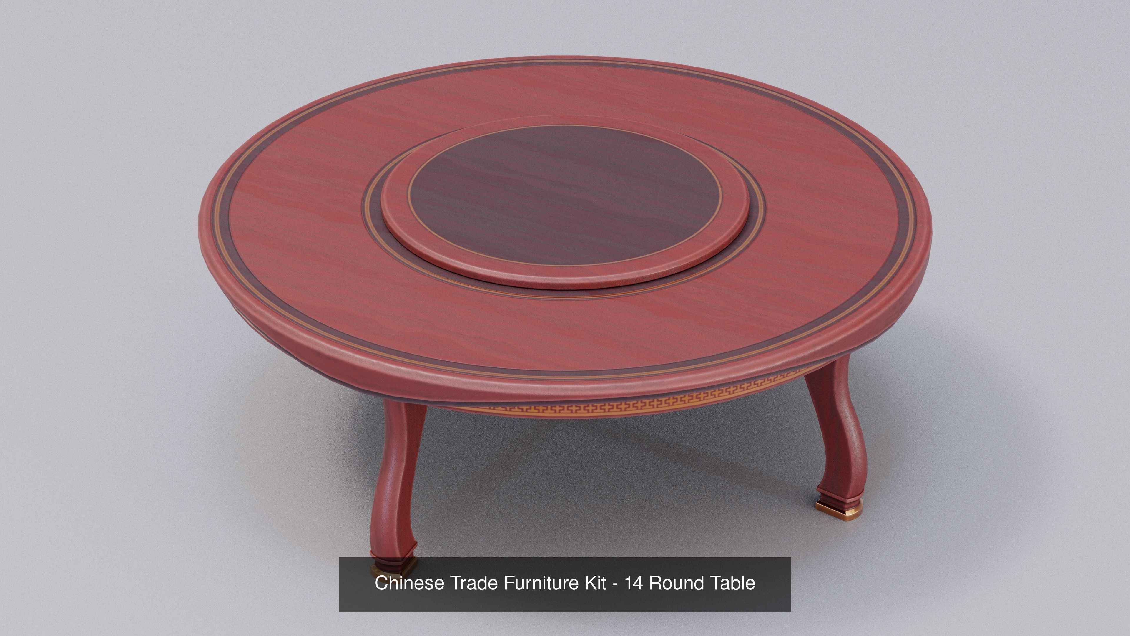 Ch 00 Chinese Office Furniture Kit 3D Model Collection_34