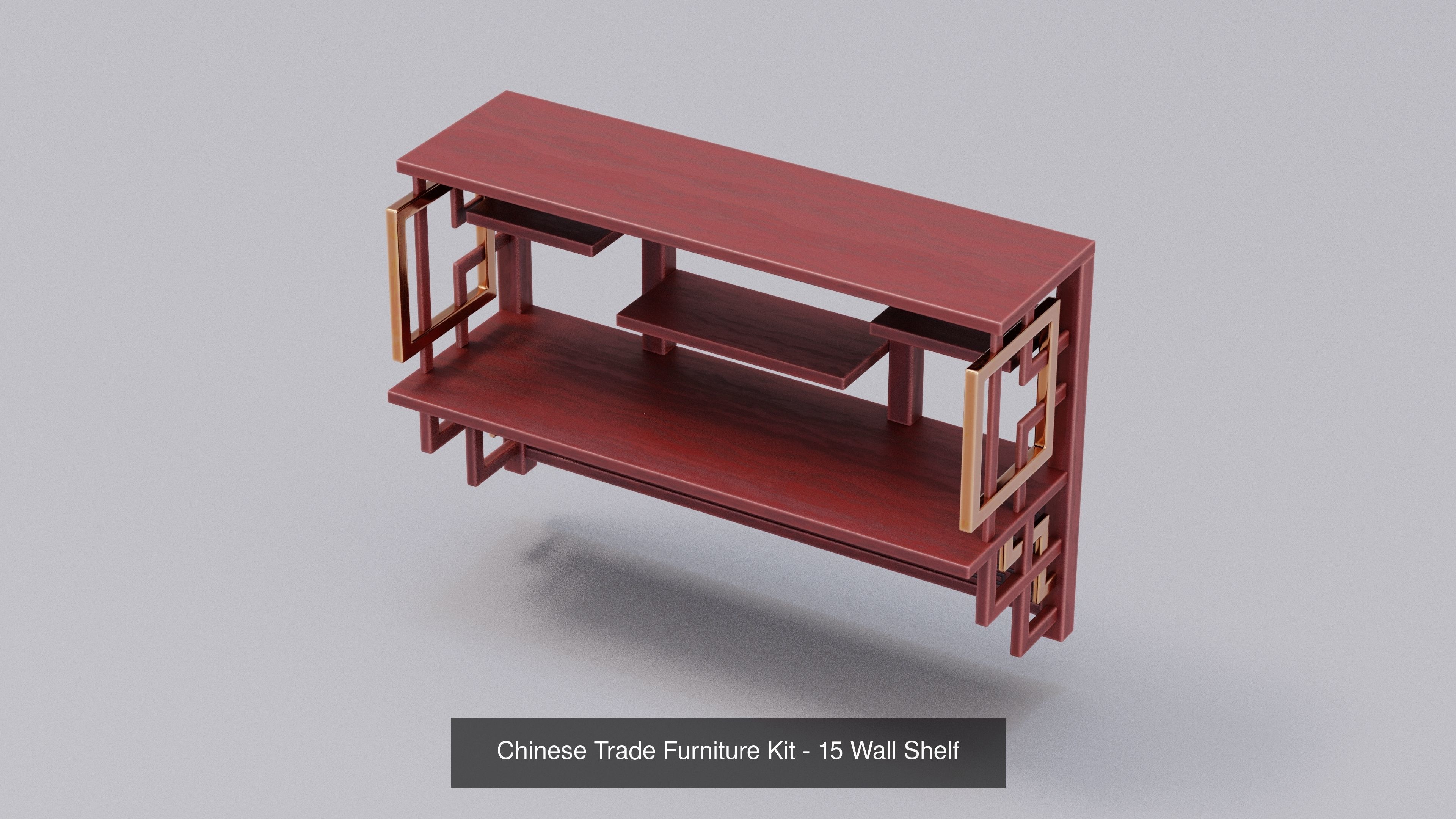 Ch 00 Chinese Office Furniture Kit 3D Model Collection_35