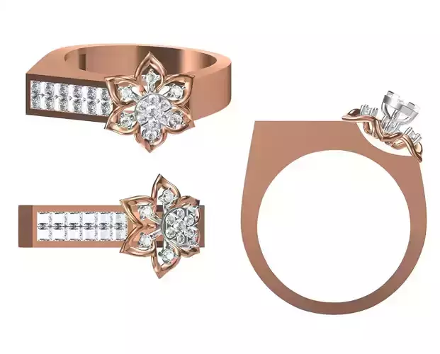 Women Engagement Wedding Ring STL JCD Details