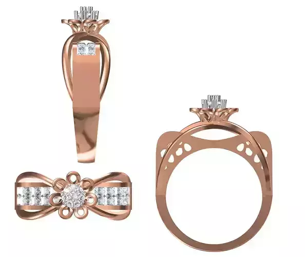 Women Engagement Wedding Ring STL JCD Details