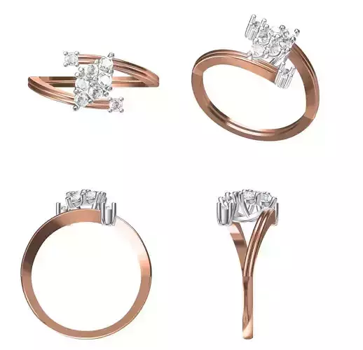 Women Engagement Wedding Ring STL JCD Details