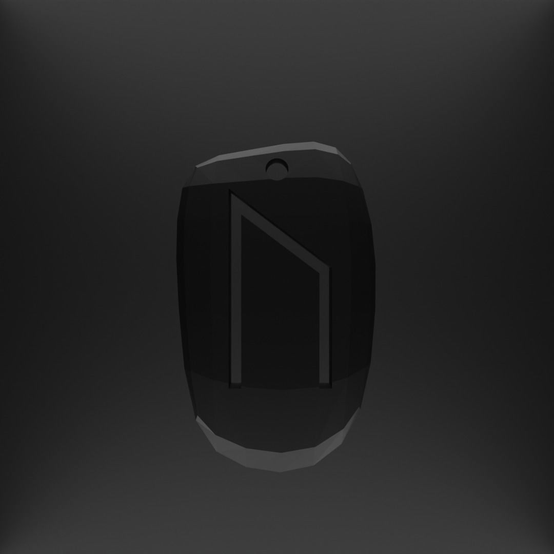 Viking Runes Pendant 3D print model_8