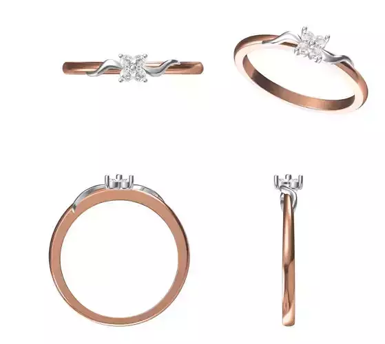 Women Engagement Wedding Ring STL JCD Details