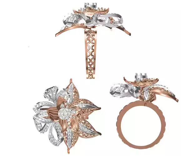 Women Engagement Wedding Ring STL JCD Details