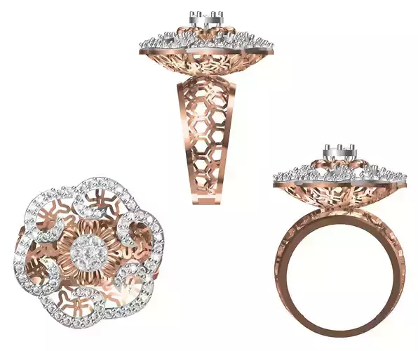 Women Engagement Wedding Ring STL JCD Details