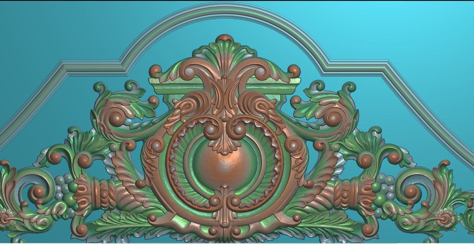 neoclassical 3d archway 3D print model_7