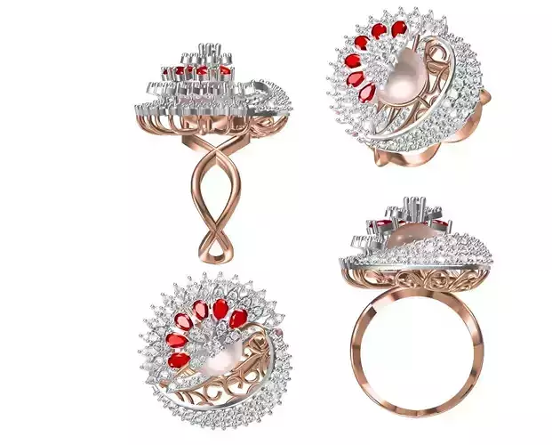 Women Engagement Wedding Ring STL JCD Details