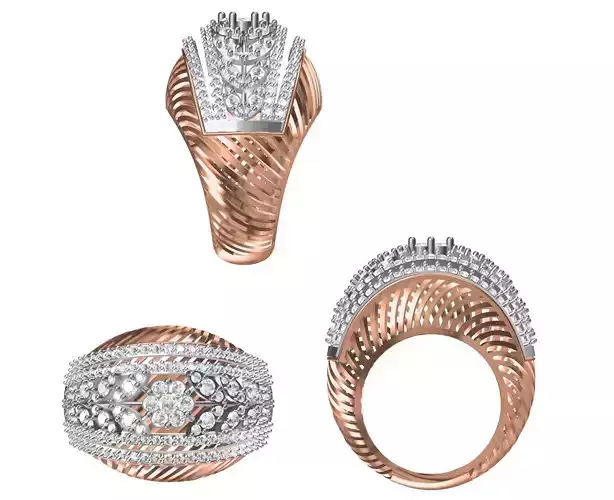 Women Engagement Wedding Ring STL JCD Details