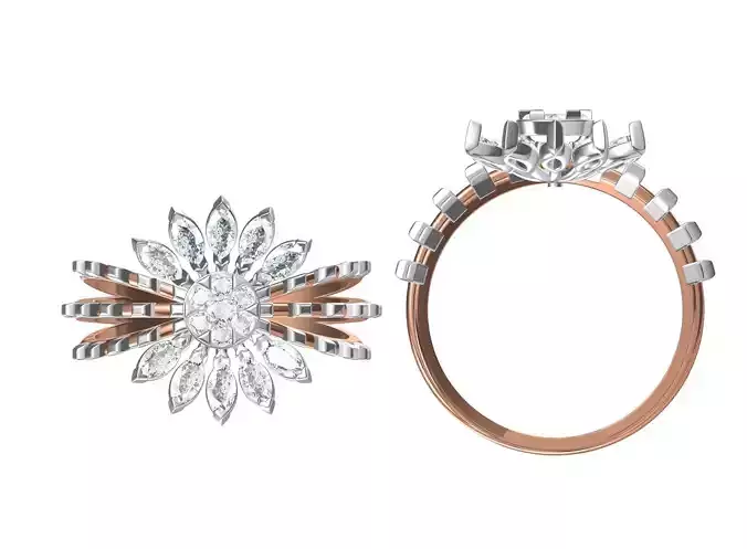 Women Engagement Wedding Ring STL JCD Details