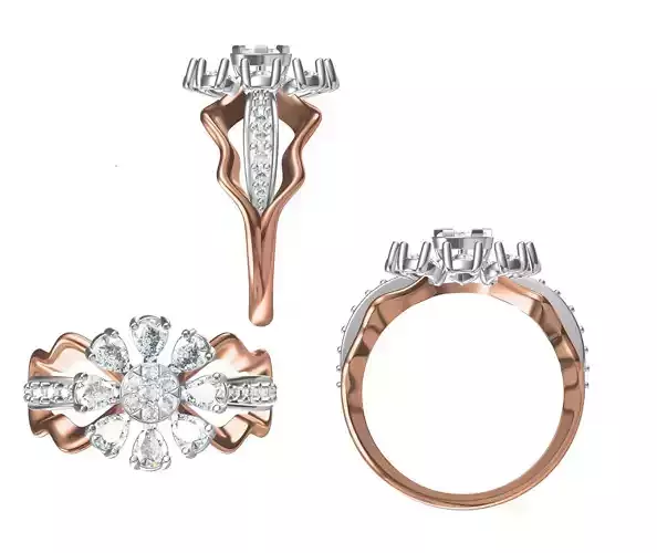 Women Engagement Wedding Ring STL JCD Details