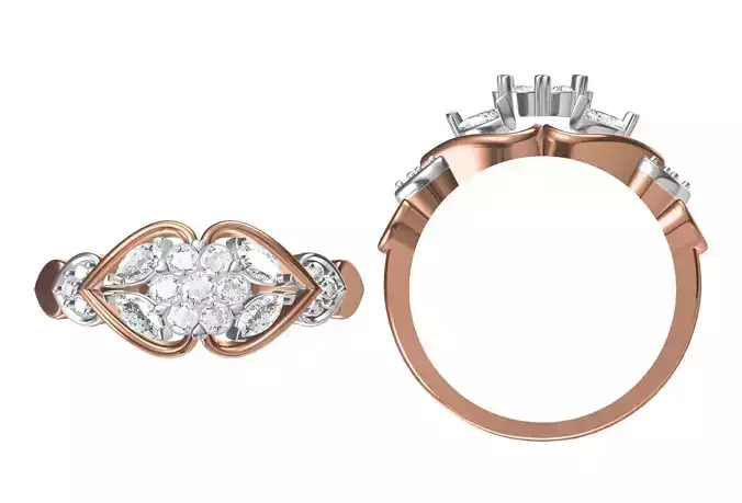 Women Engagement Wedding Ring STL JCD Details
