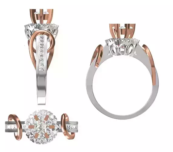 Women Engagement Wedding Ring STL JCD Details