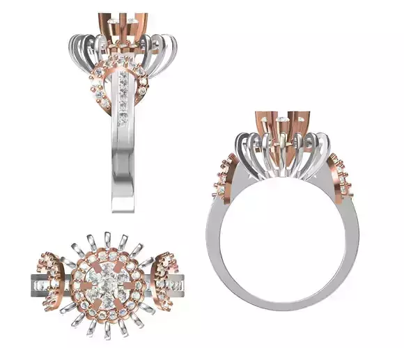 Women Engagement Wedding Ring STL JCD Details